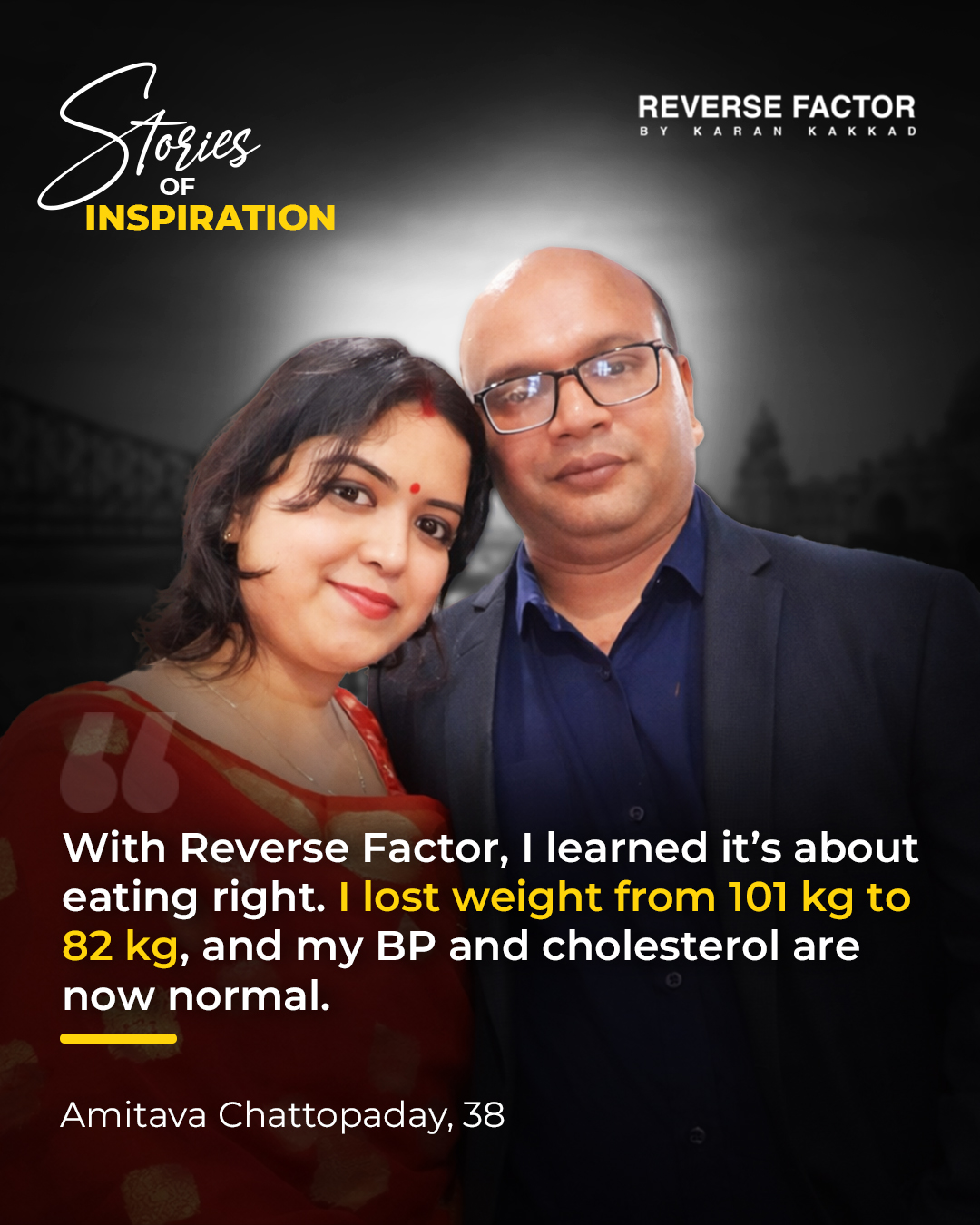 Amitava Chattopaday sharing a weight loss journey