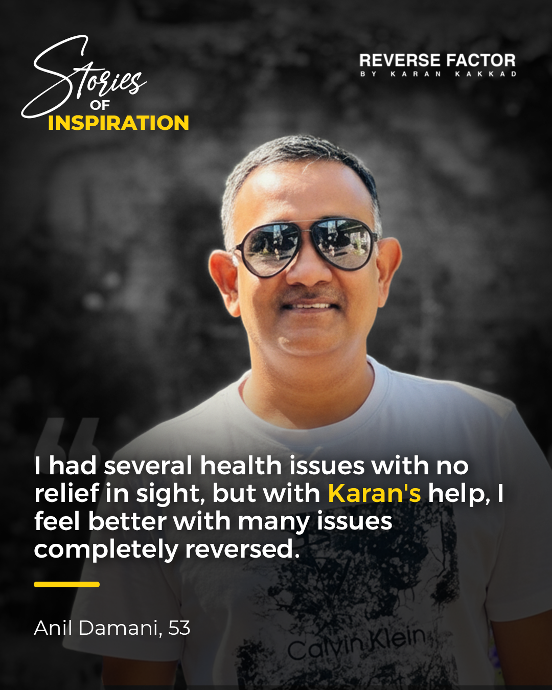 Anil Damani sharing his cholesterol journey