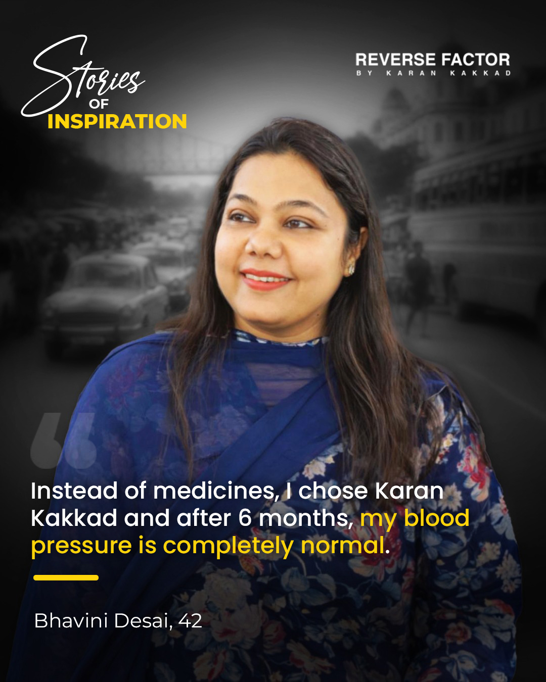 Bhavini Desai sharing her blood pressure journey