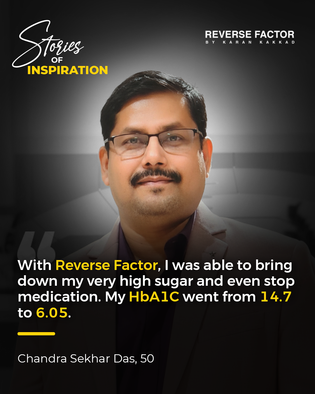 Chandra Sekhar Das sharing his diabetes journey