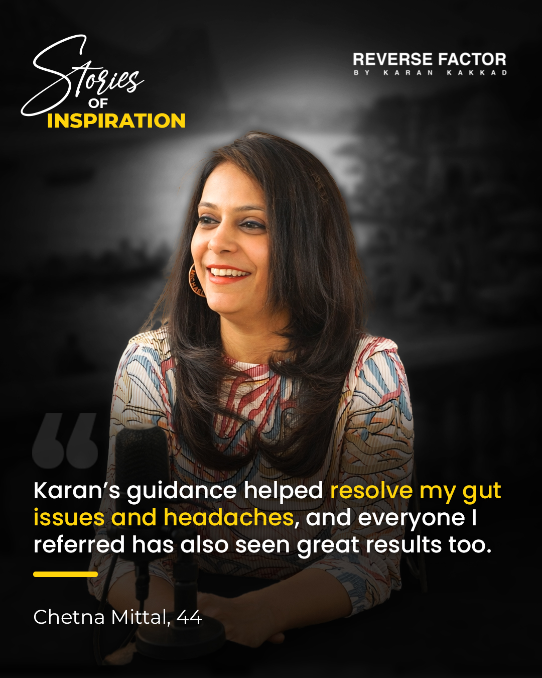 Chetna Mittal sharing her gut health journey