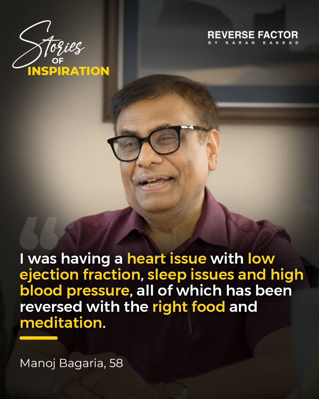 Manoj Bagaria sharing his blood pressure journey