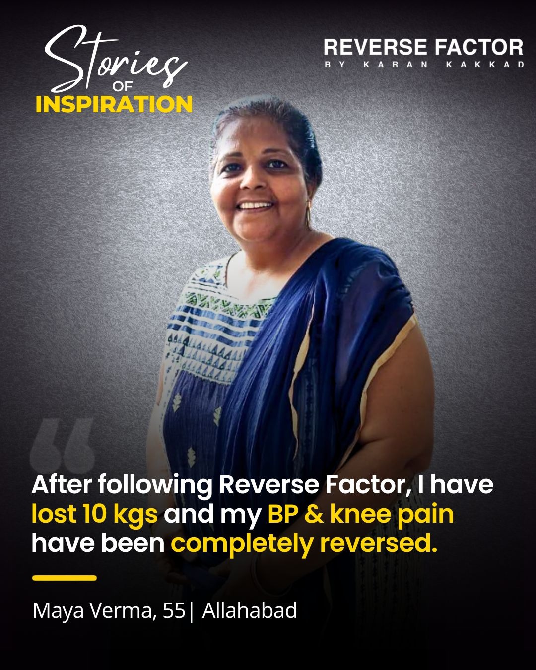 Maya Verma sharing her weight loss journey