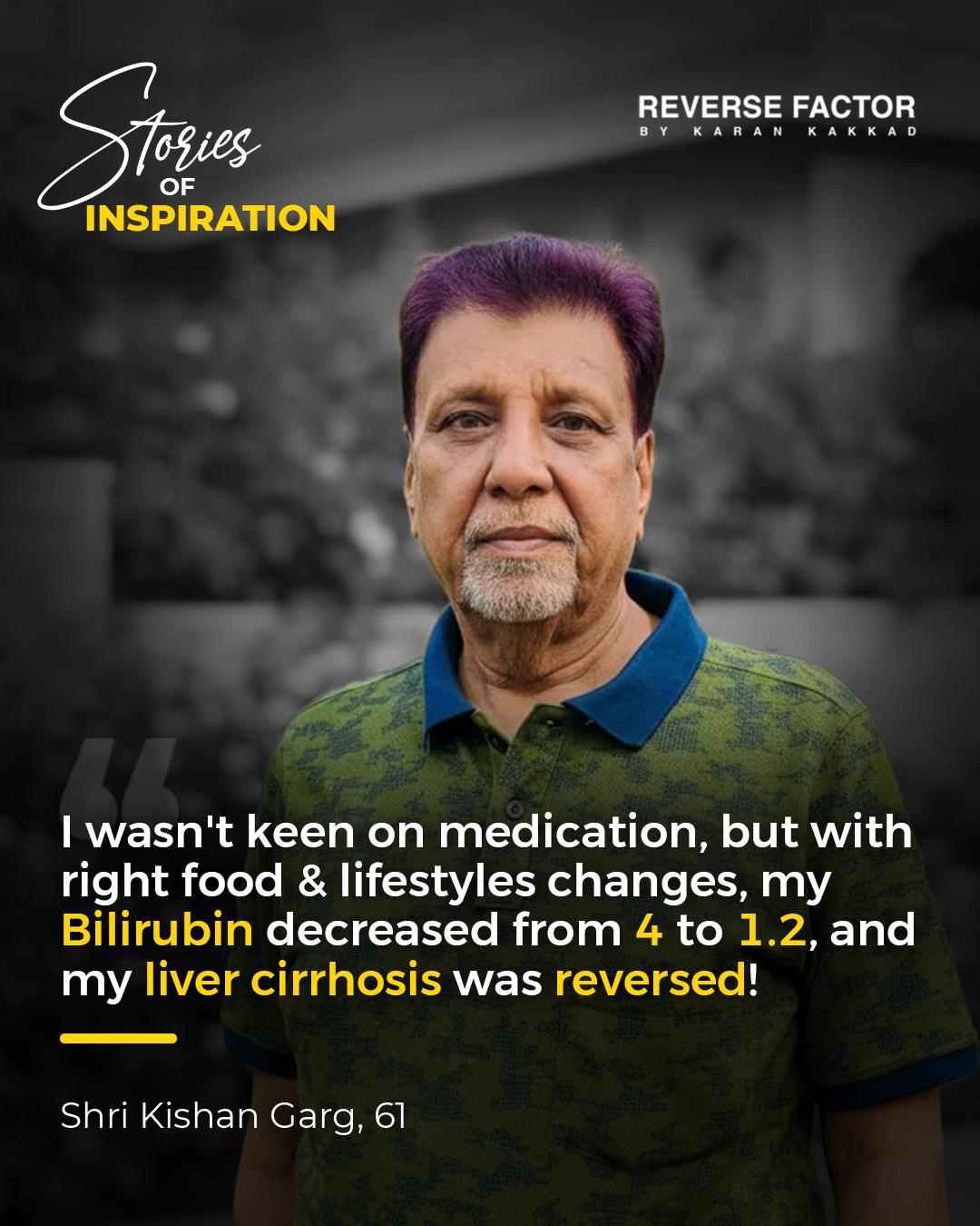 Shri Kishan Garg sharing his liver health journey