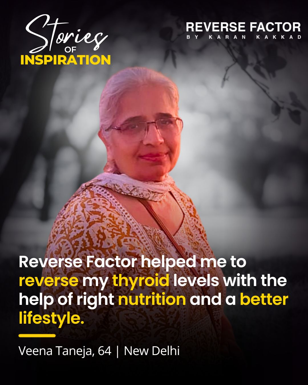 Veena Taneja sharing her thyroid journey