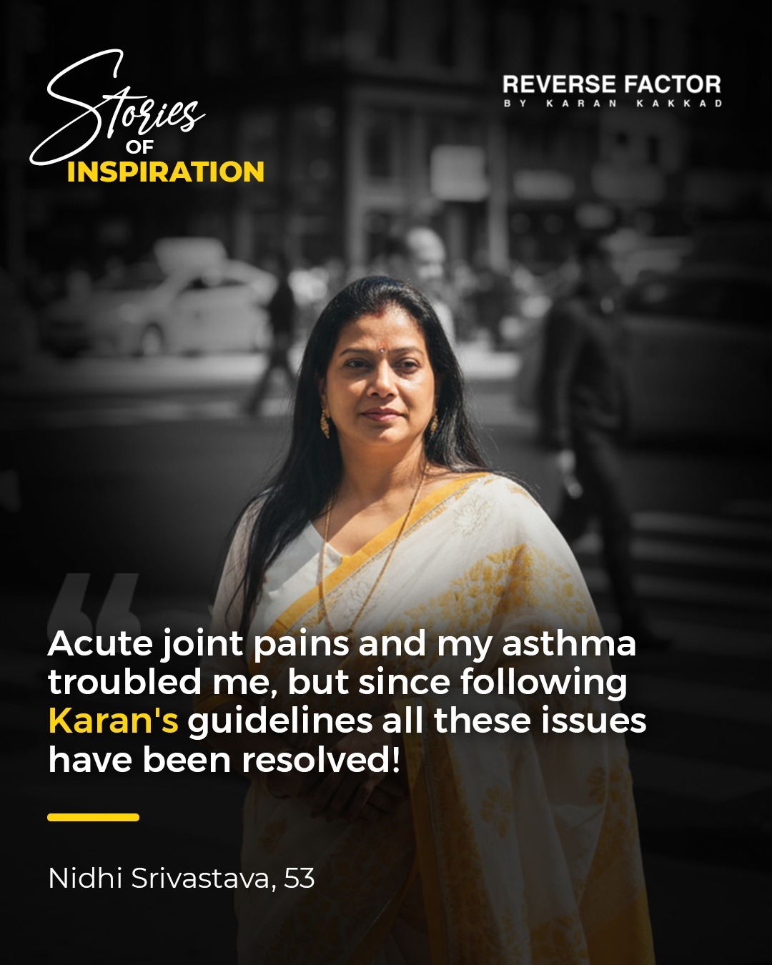 Client sharing her arthritis journey